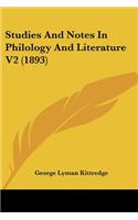 Studies and Notes in Philology and Literature V2 (1893)