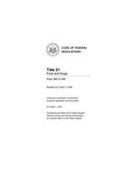 Code of Federal Regulations, Title 21, Food and Drugs, Pt. 300-499, Revised as of April 1, 2016