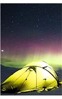 Camping Under the Northern Lights Journal: 150 Page Lined Notebook/Diary