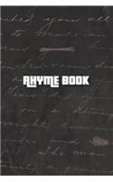 Rhyme Book Songwriting Journal