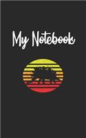 My Notebook: Dinosaur Retro And Vintage Style 100 Pages And Lined