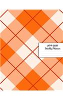 2019 - 2020 Weekly Planner: Orange White Checkered Cover January 2019 - December 2019 Plan Weeks, Set Goals & Get Things Done Datebook Calendar Schedule