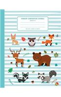 Primary Composition Journal Grades K-2: Cute Animals Writing Journal Handwriting & Drawing for Kids Drawing Space and Dashed Mid Line for Kindergarten Creative Story Education School Teach(3 Primary Story Journal)