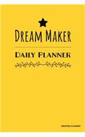 Dream Maker Daily Planner- Undated Planner: Yellow (2), Vision Board Journal, Full Year 12 Months & 52 Weeks Planner, Journal Note Pages, Daily Gratitude -[Professional Binding]