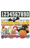 Counting Bats 1 to 20. Bilingual Spanish-English