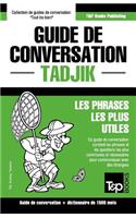 Guide de conversation Français-Tadjik et dictionnaire concis de 1500 mots