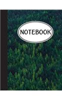 Notebook: Journal Dot-Grid, Graph, Lined, Blank No Lined: Green Pine: Pocket Notebook Journal Diary, 110 pages, 8.5" x 11" (Blank Notebook Journal)