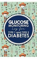 Glucose Monitoring Log for Type 1 and Type 2 Diabetes: Blood Glucose Monitoring Diary, Diabetes Blood Glucose Log, Glucose Diary, Cute Cowboys Cover(7 Glucose Monitoring Logs for Type 1 and Type 2 Diabetes)