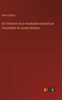 De l'influence de la faradisation localisé sur l'anesthésie de causes diverses