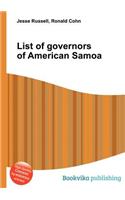 List of Governors of American Samoa