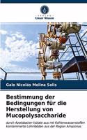 Bestimmung der Bedingungen für die Herstellung von Mucopolysaccharide