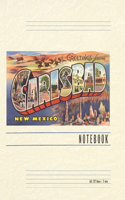 Vintage Lined Notebook Greetings from Carlsbad, New Mexico