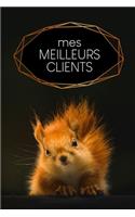 Mes meilleurs clients: Carnet à compléter pour l'enregistrement des conversations avec les (nouveaux) clients - Motif: Écureuil
