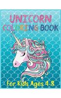 Unicorn coloring book for kids ages 4-8