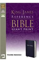 KJV, Reference Bible, Giant Print, Bonded Leather, Navy, Indexed, Red Letter Edition