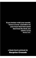 If you declare with your mouth, Jesus is Lord, and believe in your heart that God raised him from the dead, you will be saved. Romans 10