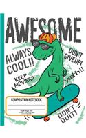 Awesome Composition Notebook Graph Paper 5x5 55 Sheets / 110 Writing Pages 7.44 x 9.69 Inches