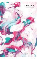 Notes: Lined Notebook Journal - 120 Pages - Beautiful Pink Watercolor Marble(4 Pretty Notebooks)