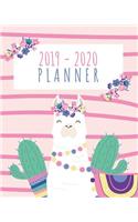 2019 - 2020 Planner: 19 Month Cute Llama Cover June 2019 - December 2020 Daily & Weekly Organizer, Scheduling and Calendar with Events Planning Checklist