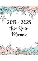 2019-2023 Five Year Planner Monthly Schedule Organizer