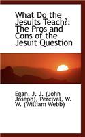 What Do the Jesuits Teach?: The Pros and Cons of the Jesuit Question