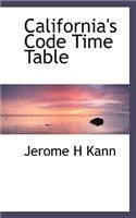 California's Code Time Table