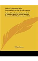 Critical Conjectures and Observations on the New Testament