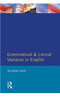 Grammatical and Lexical Variance in English