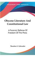 Obscene Literature And Constitutional Law