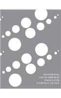 Notebook 120 numbered pages for Cornell Notes: Notebook for Cornell notes with gray cover - 8.5"x11" ideal for studying, includes guide to effective studying and learning