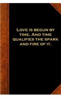2020 Weekly Planner Shakespeare Quote Love Time Spark Fire 134 Pages