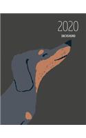 2020 Dachshund: Dated Weekly Planner With To Do Notes & Dog Quotes - Dachshund Black(33 Awesome Calendar Planners for Dog Owners Dark)