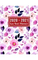 2020-2021 Two Year Planner: 2 year appointment planner 2020-2021 - 24 Months Agenda Planner with Holiday from Jan 2020 - Dec 2021 Large size 8.5 x 11 2020-2024 planner, organiz