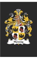 Hennig: Hennig Coat of Arms and Family Crest Notebook Journal (6 x 9 - 100 pages)