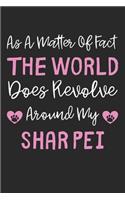 As A Matter Of Fact The World Does Revolve Around My Shar Pei: Lined Journal, 120 Pages, 6 x 9, Shar Pei Dog Gift Idea, Black Matte Finish (As A Matter Of Fact The World Does Revolve Around My Shar Pei Journal)
