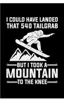 I Could Have Landed That 540 Tailgrab But I Took A Mountain To The Knee