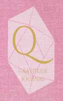 Q: Monogram Personalized Gratitude Journal For Quiet Time, 5 Minutes a Day (110 Pages, 8.5 x 11)