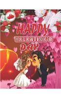 Happy Valentine's Day: A Fun Valentine's Day Coloring Book of Hearts (VOL-1)