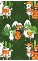 Bullet Journaling Notebook Mountain Alpaca Llamas