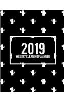 2019 Weekly Cleaning Planner: Art Black Color, 2019 Weekly Cleaning Checklist, Household Chores List, Cleaning Routine Weekly Cleaning Checklist 8.5 X 11 Cleaning and Organizing 