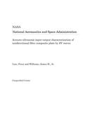 Acousto-Ultrasonic Input-Output Characterization of Unidirectional Fiber Composite Plate by Sv Waves