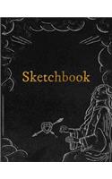 Sketchbook: Personalized Artist Sketchbook, Notebook: Blank Paper for Drawing, Creative Doodling or Sketching
