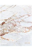 2018: Marble + Gold Weekly Planner Organizer - Inspirational Quotes + To Do Lists(1 Marble Planners)