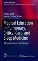 Medical Education in Pulmonary, Critical Care, and Sleep Medicine