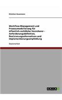 Workflow-Management und Prozessmodellierung für öffentlich-rechtliche Versicherer - Anforderungsdefinition, Realisierungsalternativen und Implementierungsempfehlung: (German)