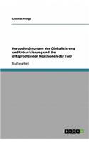 Herausforderungen der Globalisierung und Urbanisierung und die entsprechenden Reaktionen der FAO