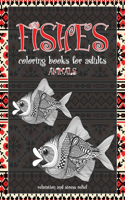 Animals Coloring Books for Adults Relaxation and Stress Relief - Fishes