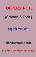 Science and Technology Handwritten Notes by Toppers in English For IAS Prelims cum mains