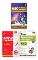 Sof National Science Olympiad (Nso) Work Book, Prep-Guide & Previous Years Papers With Mock Test Paper Class 2 - Olympiad Books For 2022-23 Exam (Set Of 3 Books)