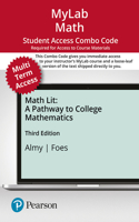 Mylab Math with Pearson Etext -- 24 Month Combo Access Card -- For Math Lit: A Pathway to College Mathematics